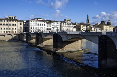 FLORENCE, İTALYA - 05 Aralık 2024: Floransa, Toskana Bölgesi, İtalya 'nın Eski Kenti Panorama