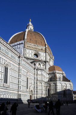 FLORENCE, İTALYA - 05 Aralık 2024: Floransa, Toskana Bölgesi, İtalya 'nın Eski Kenti Panorama
