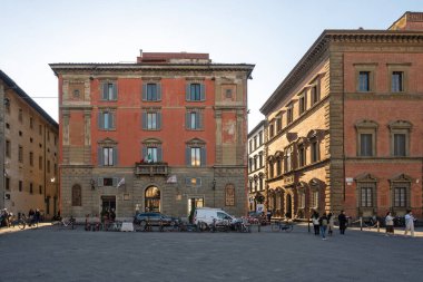 FLORENCE, İTALYA - 05 Aralık 2024: Floransa, Toskana Bölgesi, İtalya 'nın Eski Kenti Panorama