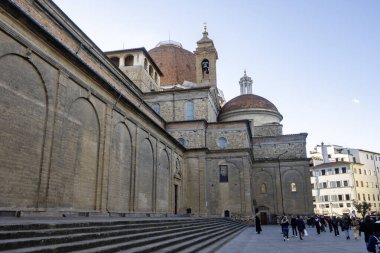 FLORENCE, İTALYA - 05 Aralık 2024: Floransa, Toskana Bölgesi, İtalya 'nın Eski Kenti Panorama