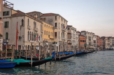 VENICE, İtalya - 05 Aralık 2024: Venedik, Veneto Bölgesi, İtalya 'nın Eski Kenti Panorama