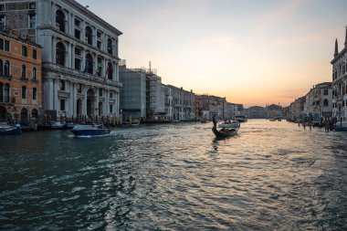 VENICE, İtalya - 05 Aralık 2024: Venedik, Veneto Bölgesi, İtalya 'nın Eski Kenti Panorama