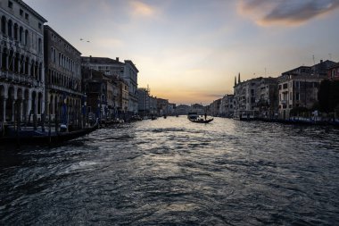VENICE, İtalya - 05 Aralık 2024: Venedik, Veneto Bölgesi, İtalya 'nın Eski Kenti Panorama
