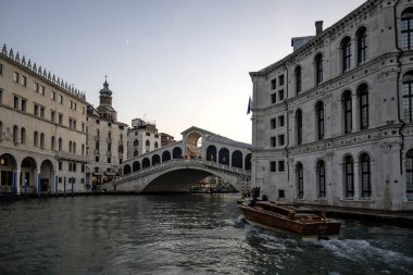 VENICE, İtalya - 05 Aralık 2024: Venedik, Veneto Bölgesi, İtalya 'nın Eski Kenti Panorama
