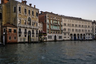 VENICE, İtalya - 05 Aralık 2024: Venedik, Veneto Bölgesi, İtalya 'nın Eski Kenti Panorama