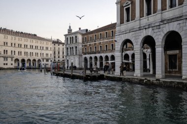 VENICE, İtalya - 05 Aralık 2024: Venedik, Veneto Bölgesi, İtalya 'nın Eski Kenti Panorama