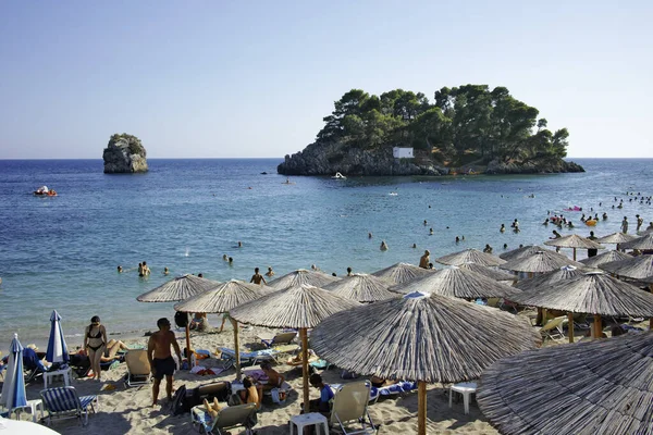 PARGA, GREECE - 5 AĞUSTOS 2024: Parga, Epirus, Yunanistan 'ın şaşırtıcı yaz manzarası