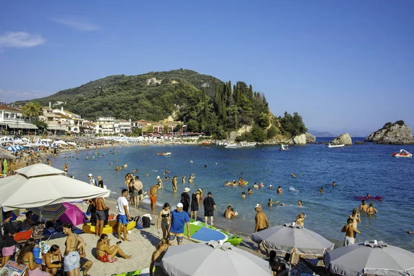 PARGA, GREECE - 5 AĞUSTOS 2024: Parga, Epirus, Yunanistan 'ın şaşırtıcı yaz manzarası