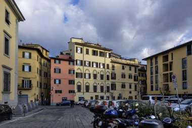 FLORENCE, İTALYA - 05 Aralık 2024: Floransa, Toskana Bölgesi, İtalya 'nın Eski Kenti Panorama
