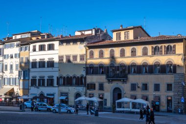 FLORENCE, İTALYA - 05 Aralık 2024: Floransa, Toskana Bölgesi, İtalya 'nın Eski Kenti Panorama