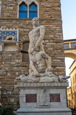 FLORENCE, İTALYA - 05 Aralık 2024: Floransa, Toskana Bölgesi, İtalya 'nın Eski Kenti Panorama