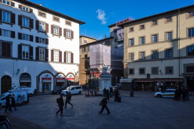 FLORENCE, İTALYA - 05 Aralık 2024: Floransa, Toskana Bölgesi, İtalya 'nın Eski Kenti Panorama