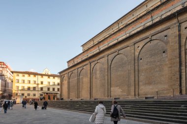 FLORENCE, İTALYA - 05 Aralık 2024: Floransa, Toskana Bölgesi, İtalya 'nın Eski Kenti Panorama