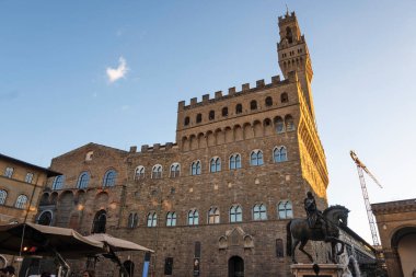 FLORENCE, İTALYA - 05 Aralık 2024: Floransa, Toskana Bölgesi, İtalya 'nın Eski Kenti Panorama