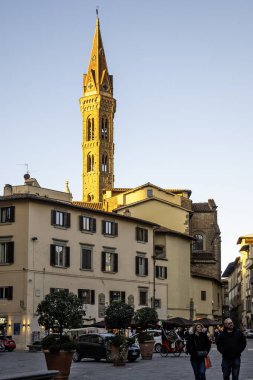 FLORENCE, İTALYA - 05 Aralık 2024: Floransa, Toskana Bölgesi, İtalya 'nın Eski Kenti Panorama