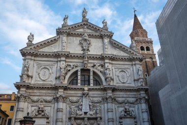 VENICE, İtalya - 05 Aralık 2024: Venedik, Veneto Bölgesi, İtalya 'nın Eski Kenti Panorama
