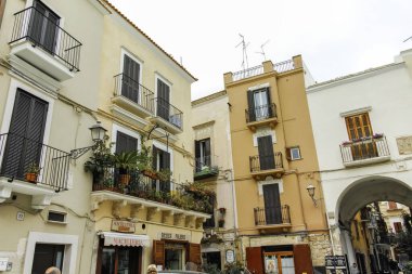 BARI, İtalya - 16 Mayıs 2024: Bari, Apulia Bölgesi, İtalya 'nın Eski Kasabası' nın inanılmaz manzarası