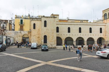 BARI, İtalya - 16 Mayıs 2024: Bari, Apulia Bölgesi, İtalya 'nın Eski Kasabası' nın inanılmaz manzarası