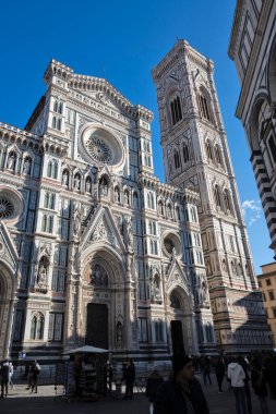 FLORENCE, İTALYA - 05 Aralık 2024: Floransa, Toskana Bölgesi, İtalya 'nın Eski Kenti Panorama