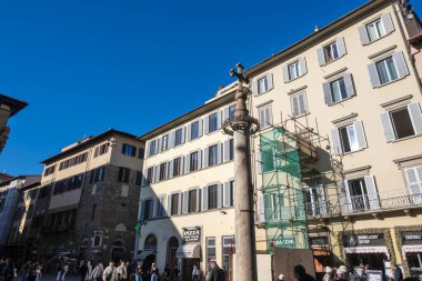 FLORENCE, İTALYA - 05 Aralık 2024: Floransa, Toskana Bölgesi, İtalya 'nın Eski Kenti Panorama
