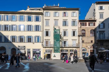 FLORENCE, İTALYA - 05 Aralık 2024: Floransa, Toskana Bölgesi, İtalya 'nın Eski Kenti Panorama