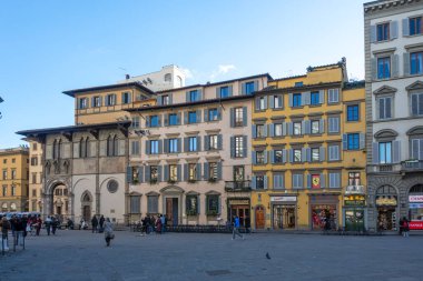 FLORENCE, İTALYA - 05 Aralık 2024: Floransa, Toskana Bölgesi, İtalya 'nın Eski Kenti Panorama
