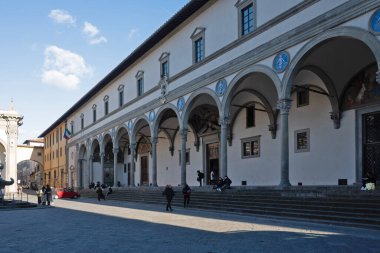 FLORENCE, İTALYA - 05 Aralık 2024: Floransa, Toskana Bölgesi, İtalya 'nın Eski Kenti Panorama