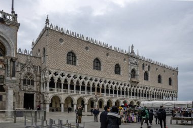 VENICE, İtalya - 05 Aralık 2024: Venedik, Veneto Bölgesi, İtalya 'nın Eski Kenti Panorama