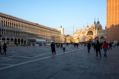 VENICE, İtalya - 05 Aralık 2024: Venedik, Veneto Bölgesi, İtalya 'nın Eski Kenti Panorama