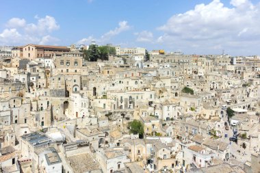 MATERA, İtalya - 14 Mayıs 2024: Matera, Basilicata Bölgesi, İtalya 'nın Eski Kasabası