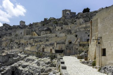 MATERA, İtalya - 14 Mayıs 2024: Matera, Basilicata Bölgesi, İtalya 'nın Eski Kasabası