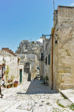 MATERA, İtalya - 14 Mayıs 2024: Matera, Basilicata Bölgesi, İtalya 'nın Eski Kasabası