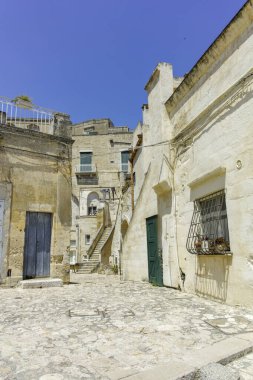 MATERA, İtalya - 14 Mayıs 2024: Matera, Basilicata Bölgesi, İtalya 'nın Eski Kasabası
