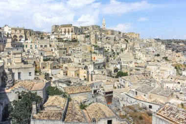 MATERA, İtalya - 14 Mayıs 2024: Matera, Basilicata Bölgesi, İtalya 'nın Eski Kasabası