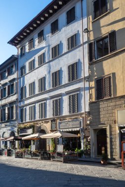 FLORENCE, İTALYA - 05 Aralık 2024: Floransa, Toskana Bölgesi, İtalya 'nın Eski Kenti Panorama