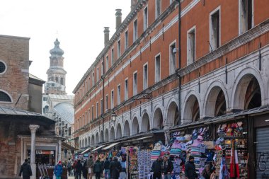 VENICE, İtalya - 05 Aralık 2024: Venedik, Veneto Bölgesi, İtalya 'nın Eski Kenti Panorama