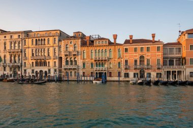 VENICE, İtalya - 05 Aralık 2024: Venedik, Veneto Bölgesi, İtalya 'nın Eski Kenti Panorama
