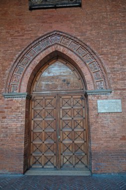 BOLOGNA, İtalya - 07 Aralık 2024: Bologna 'nın Eski Kasabası Panorama, Emilia-Romagna Bölgesi, İtalya