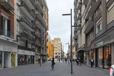 BARI, İtalya - 16 Mayıs 2024: Bari, Apulia Bölgesi, İtalya 'nın Eski Kasabası' nın inanılmaz manzarası