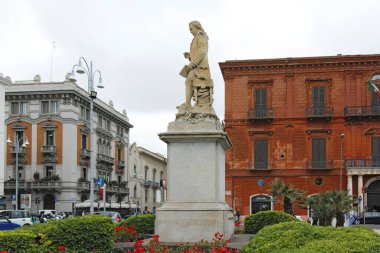 BARI, İtalya - 16 Mayıs 2024: Bari, Apulia Bölgesi, İtalya 'nın Eski Kasabası' nın inanılmaz manzarası