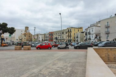 BARI, İtalya - 16 Mayıs 2024: Bari, Apulia Bölgesi, İtalya 'nın Eski Kasabası' nın inanılmaz manzarası