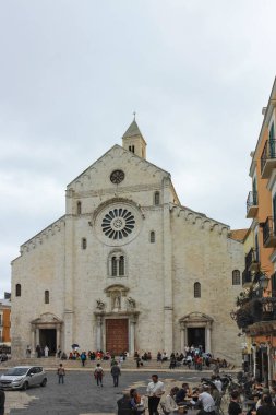 BARI, İtalya - 16 Mayıs 2024: Bari, Apulia Bölgesi, İtalya 'nın Eski Kasabası' nın inanılmaz manzarası