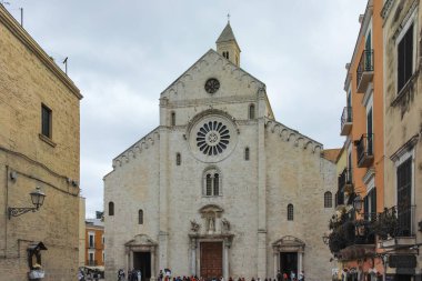 BARI, İtalya - 16 Mayıs 2024: Bari, Apulia Bölgesi, İtalya 'nın Eski Kasabası' nın inanılmaz manzarası