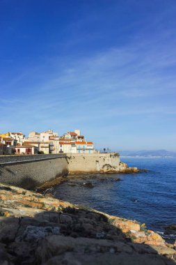 ANTIBES, FRANCE - 29 Ocak 2024: Antibes, Provence Alpes-Cote d 'Azur, Fransa Panoraması