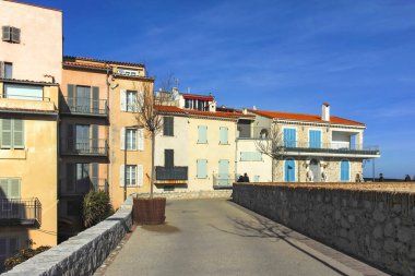 ANTIBES, FRANCE - 29 Ocak 2024: Antibes, Provence Alpes-Cote d 'Azur, Fransa Panoraması