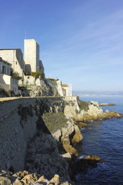 ANTIBES, FRANCE - 29 Ocak 2024: Antibes, Provence Alpes-Cote d 'Azur, Fransa Panoraması