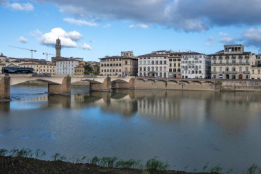 FLORENCE, İTALYA - 05 Aralık 2024: Floransa, Toskana Bölgesi, İtalya 'nın Eski Kenti Panorama
