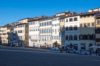 FLORENCE, İTALYA - 05 Aralık 2024: Floransa, Toskana Bölgesi, İtalya 'nın Eski Kenti Panorama