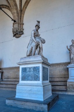 FLORENCE, İTALYA - 05 Aralık 2024: Floransa, Toskana Bölgesi, İtalya 'nın Eski Kenti Panorama