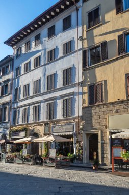 FLORENCE, İTALYA - 05 Aralık 2024: Floransa, Toskana Bölgesi, İtalya 'nın Eski Kenti Panorama